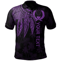 Polynesian Pride Apparel Pohnpei Custom Polo Shirt Polynesian Wings (Purple) Unisex Purple - Polynesian Pride