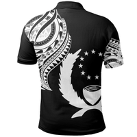 Polynesian Pride Apparel Pohnpei State Polo Shirt Micronesian Tatau White Patterns - Polynesian Pride