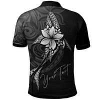 Polynesian Pride Apparel Pohnpei Custom Polo Shirt Fish With Plumeria Flowers Style - Polynesian Pride
