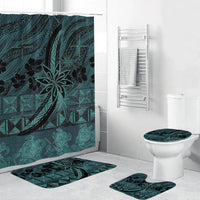 Polynesian Home Set - Polynesian Teal Tribal Design Bathroom Set LT10 Teal - Polynesian Pride