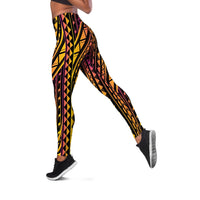 Papua New Guinea Leggings - Special Polynesian Ornaments Black - Polynesian Pride