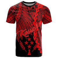 Kosrae Micronesia T Shirt Tribal Wave Tattoo Red Unisex Red - Polynesian Pride