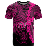 Niue Polynesian T Shirt Tribal Wave Tattoo Pink Unisex Pink - Polynesian Pride