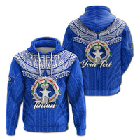 Custom Northern Mariana Islands Tinian Hoodie LT12 Unisex Blue - Polynesian Pride