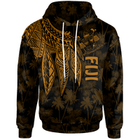 Fiji Hoodie Polynesian Wings (Golden) Golden - Polynesian Pride