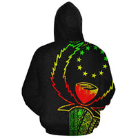 Pohnpei Polynesian Custom Zip up Hoodie Reggae Line - Polynesian Pride