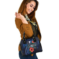 Yap Polynesian Shoulder Hand Bag - Blue Turtle Hibiscus - Polynesian Pride
