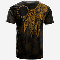 Cook Islands T Shirt Polynesian Wings (Golden) - Polynesian Pride