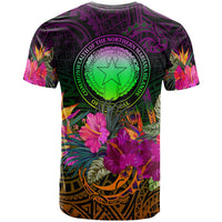 Northern Mariana Islands Polynesian T Shirt Summer Hibiscus - Polynesian Pride