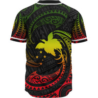 Papua New Guinea Polynesian Baseball Shirt - Reggae Tribal Wave - Polynesian Pride
