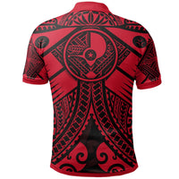 YAP Polo Shirt Red Seal with Polynesian Tattoo - Polynesian Pride