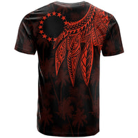Cook Islands Custom T Shirt Polynesian Wings (Red) - Polynesian Pride
