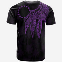 Cook Islands T Shirt Polynesian Wings (Purple) - Polynesian Pride