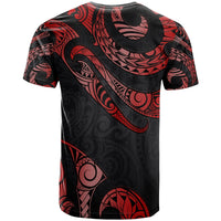 Samoa Polynesian T Shirt Poly Tattoo Red Version - Polynesian Pride