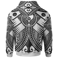 YAP Hoodie White Seal with Polynesian Tattoo - Polynesian Pride