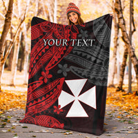 (Custom Personalised) Wallis and Futuna Premium Blanket Enjoy Polynesian Flowers LT13 White - Polynesian Pride