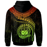Polynesian Samoa Custom Hoodie Samoan Waves (Reggae) - Polynesian Pride