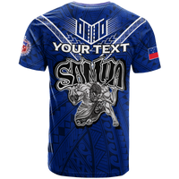 Custom Toa Samoa Rugby T Shirt Samoan Warrior Pride LT12 - Polynesian Pride