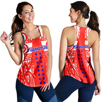 Tuamotu Archipelago Tribal Tattoo Women Tank Top - LT12 Red - Polynesian Pride