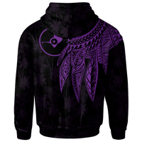 Yap Hoodie Polynesian Wings (Purple) - Polynesian Pride