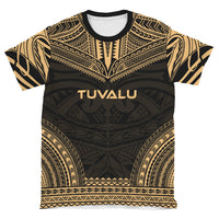 Tuvalu T Shirt Tuvaluan Polynesian Chief Gold Version - Polynesian Pride