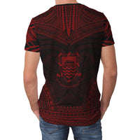 Tuvalu T Shirt Tuvaluan Polynesian Chief Red Version - Polynesian Pride