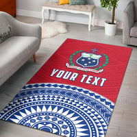 (Custom Personalised) Tuamasaga Samoa Area Rug Polynesian Pattern LT13 Red - Polynesian Pride