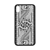 Polynesian 26 Rubber Phone Case One Size iPhone XS Max Black - White - Polynesian Pride