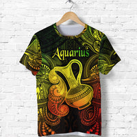 Aquarius Zodiac Polynesian T Shirt Unique Style Reggae LT8 - Polynesian Pride