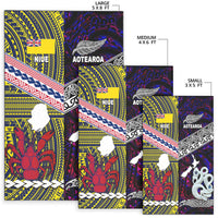 New Zealand And Niue Area Rug Together - Purple LT8 - Polynesian Pride