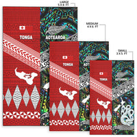 New Zealand And Tonga Area Rug Together - Paua Shell LT8 - Polynesian Pride