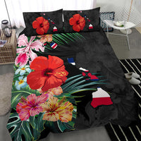 Hawaiian Map Hawaii Flag Hibiscus Polynesian Bedding Set - Polynesian Pride