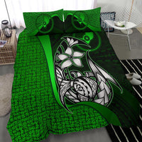 Yap Micronesian Bedding Set Green - Turtle With Hook - Polynesian Pride
