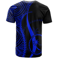 Chuuk T Shirt Blue Micronesian Tentacle Tribal Pattern - Polynesian Pride