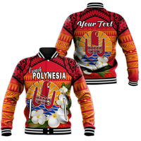 (Custom Personalised) French Polynesia Baseball Jacket Happy Internal Autonomy Day Special Version LT14 Unisex Red - Polynesian Pride