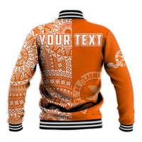 (Custom Personalised) Tailulu Tonga College Baseball Jacket Tongan Ngatu Pattern LT14 - Polynesian Pride