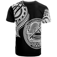 American Samoa Custom T Shirt American Samoa Tatau White Patterns - Polynesian Pride
