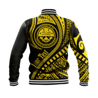 (Custom Personalised) Federated States of Micronesia Independence Day Baseball Jacket Gold Polynesian Wave Style LT9 - Polynesian Pride