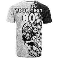 Custom New Zealand Maori All Black Rugby T Shirt LT2 WHITE - Polynesian Pride