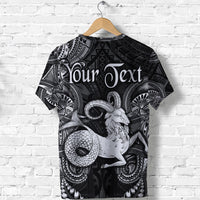 Custom Capricorn Zodiac Polynesian T Shirt Unique Style Black LT8 - Polynesian Pride