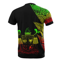 Fiji Custom T Shirt Polynesian Pattern Reggae Style - Polynesian Pride