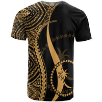 Chuuk Custom T Shirt Gold Micronesian Tentacle Tribal Pattern - Polynesian Pride