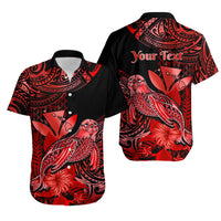 Custom Hawaii Monk Seal Matching Dress and Hawaiian Shirt Kakau with Kanaka Red LT14 - Polynesian Pride