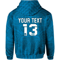 Custom Maori 2021 Hoodie Turquoise Aotearoa Tattoo Custom Text and Number LT13 - Polynesian Pride
