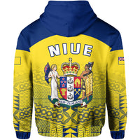 Custom Niue Hoodie Rock of Polynesia (Golden) LT13 - Polynesian Pride