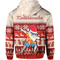 Hawaii Mele Kalikimaka Hoodie Dabbing Santa Red Merry Christmas LT14 - Polynesian Pride