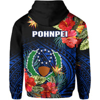 Pohnpei State Hoodie FSM Hibiscus Flowers Mix Polynesian LT14 - Polynesian Pride