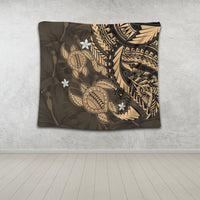 Hawaii Polynesian Turtle Hibiscus Tapestry - Gold - AH - Polynesian Pride