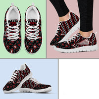 New Zealand Sneaker Maori Graphic Tee patterns Red LT6 - Polynesian Pride