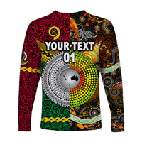 (Custom Personalised) Vanuatu And Australia Long Sleeve Shirt Together LT8 - Polynesian Pride